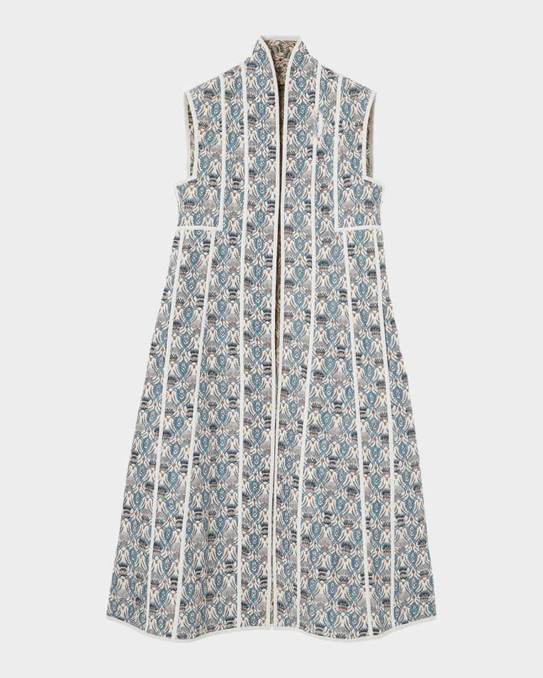 Veneziano Silk Long Vest by LORO PIANA