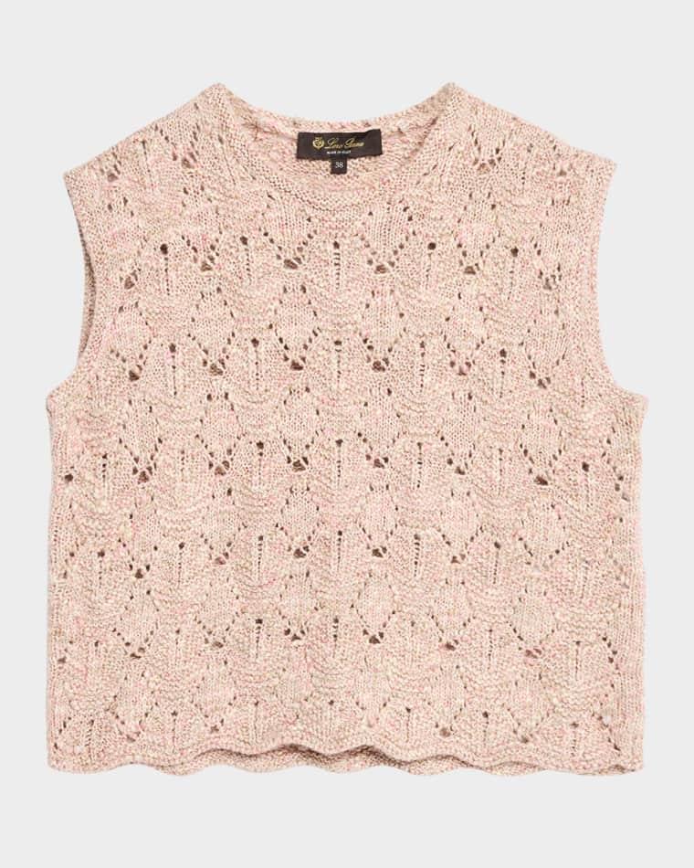Verbania Sleeveless Cashmere Crop Sweater by LORO PIANA