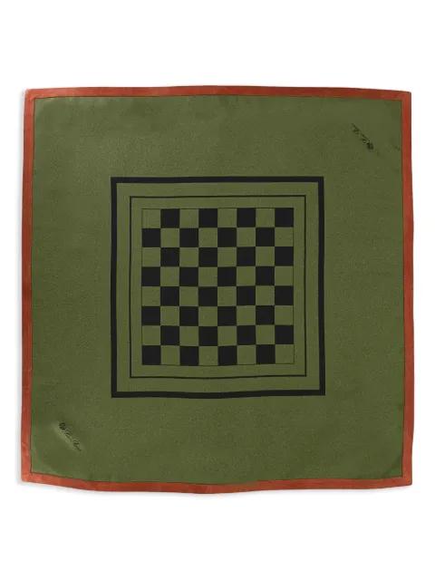 checkers set-print scarf by LORO PIANA