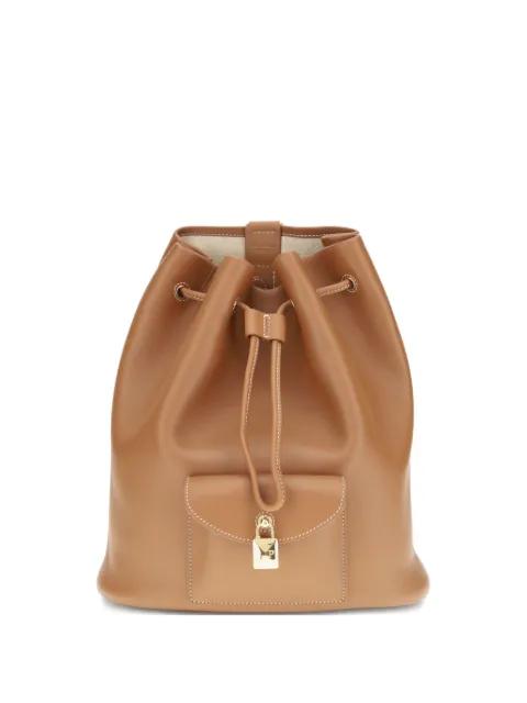 drawstring leather backpack by LORO PIANA