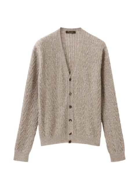 long-sleeve buttoned cardigan by LORO PIANA