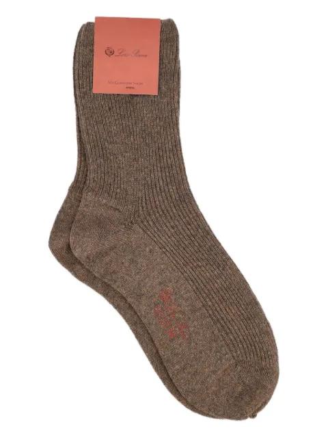 ribbed-knit cashmere socks by LORO PIANA
