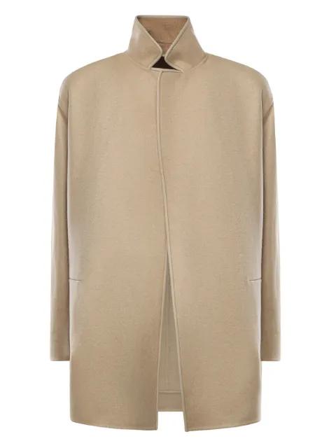 stand-collar reversible coat by LORO PIANA