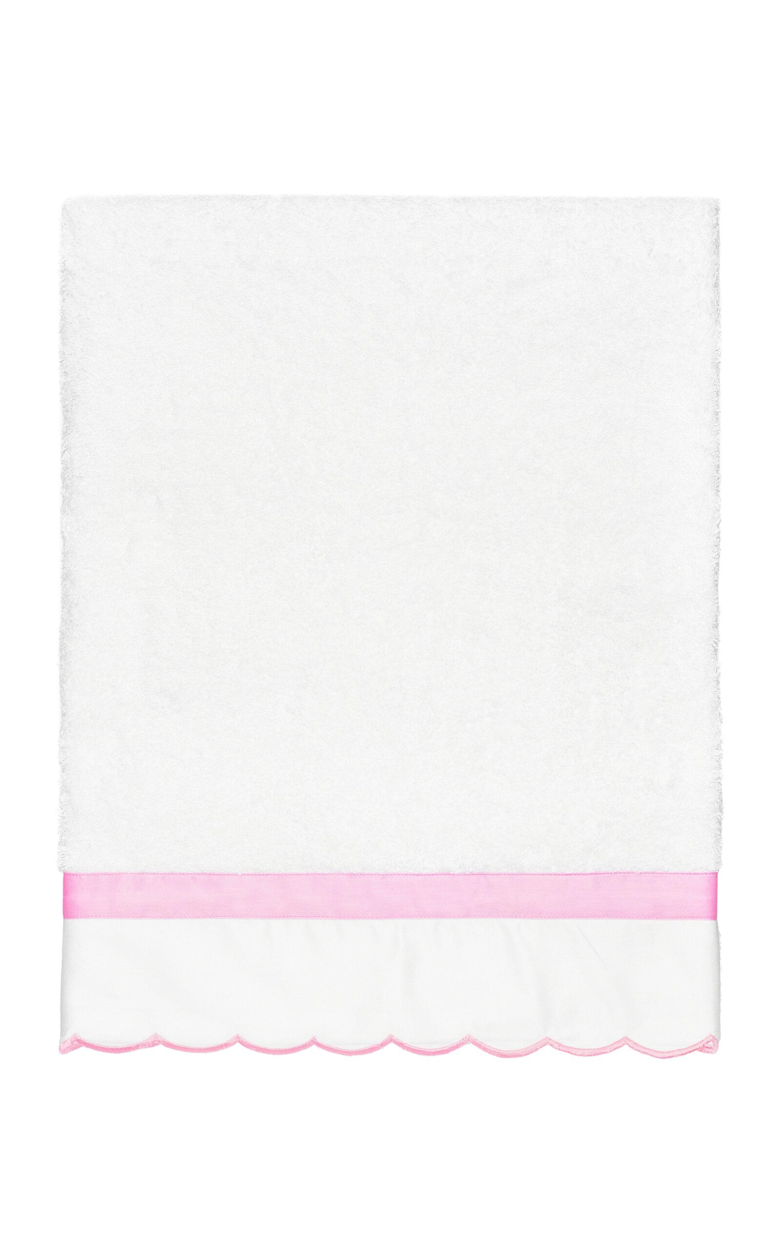 Los Encajeros - Exclusive Europa Cotton Bath Towel - Pink - Moda Operandi by LOS ENCAJEROS