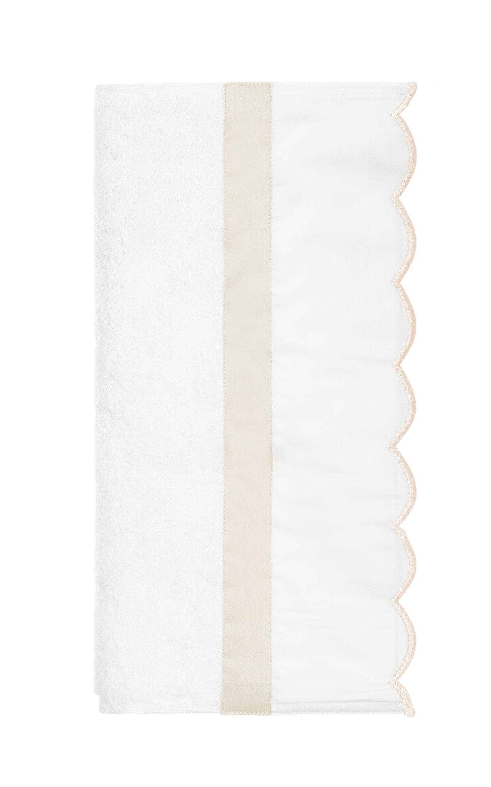 Los Encajeros - Exclusive Europa Cotton Guest Towel - Grey - Moda Operandi by LOS ENCAJEROS