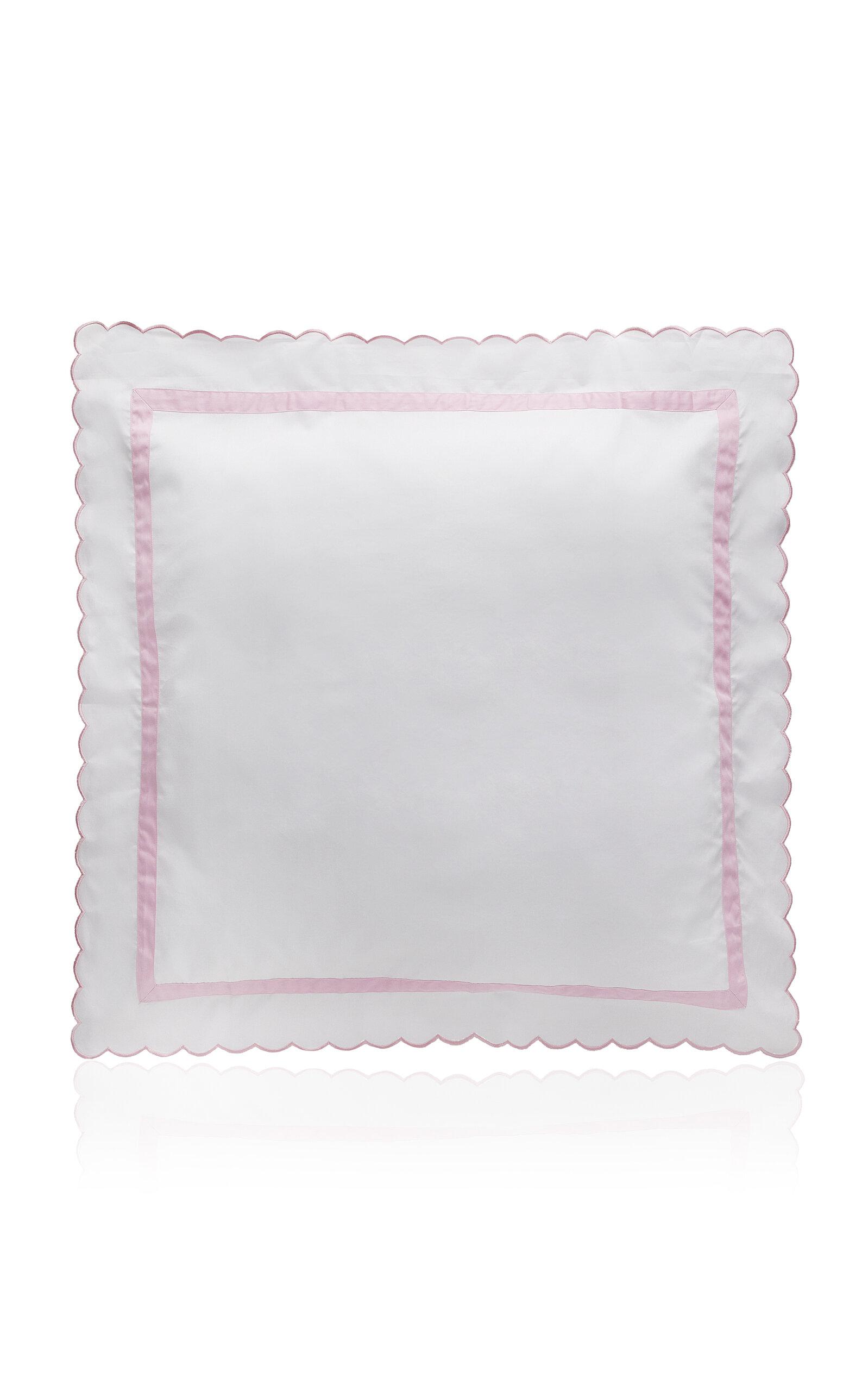 Los Encajeros - Exclusive Europa Satin Euro Sham - Pink - Moda Operandi by LOS ENCAJEROS