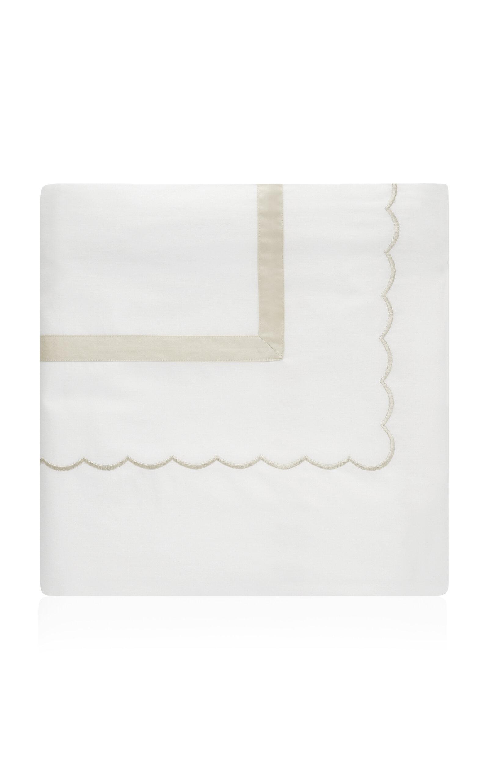 Los Encajeros - Exclusive Europa Satin King Duvet Cover - Grey - Moda Operandi by LOS ENCAJEROS