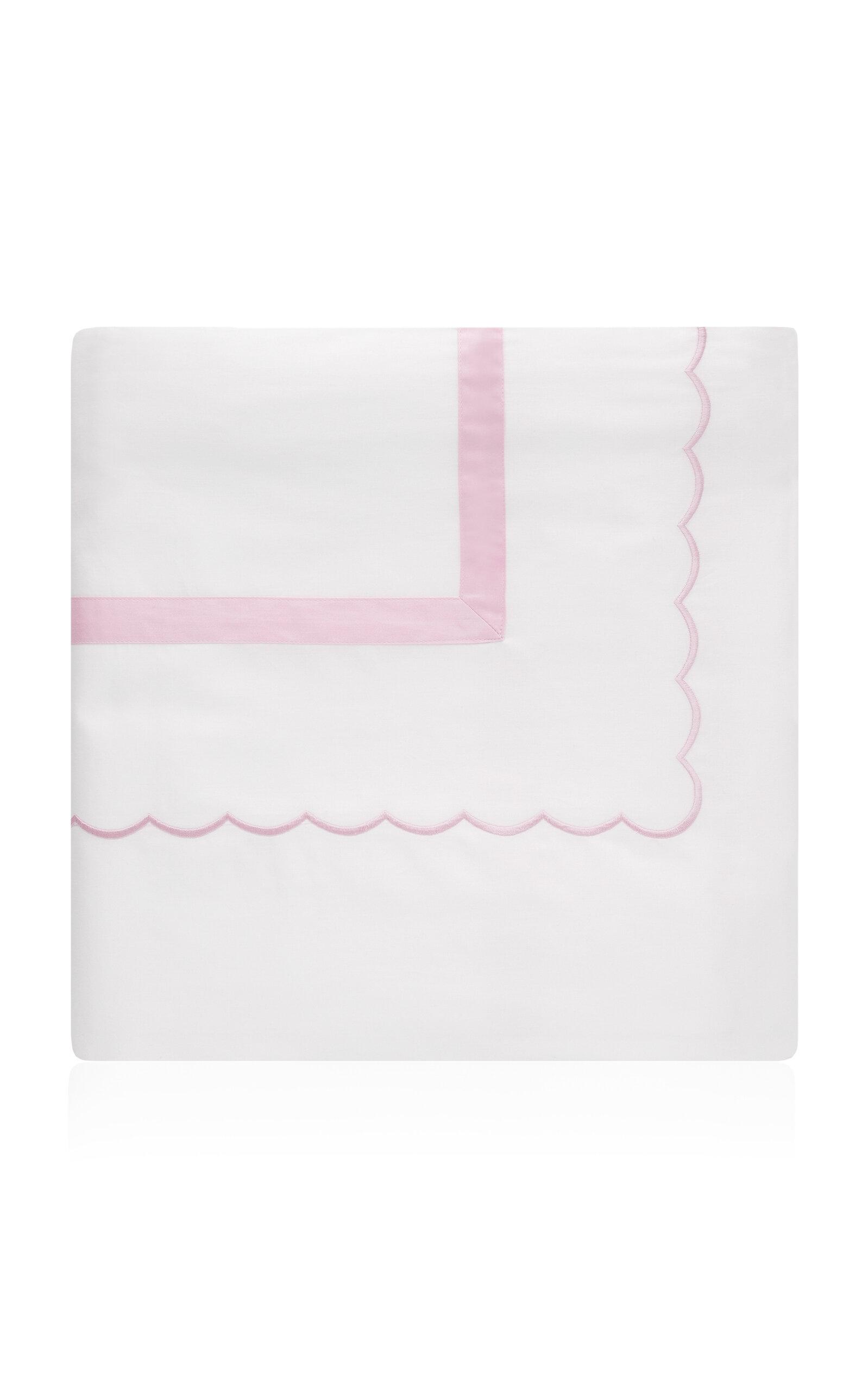 Los Encajeros - Exclusive Europa Satin King Duvet Cover - Pink - Moda Operandi by LOS ENCAJEROS