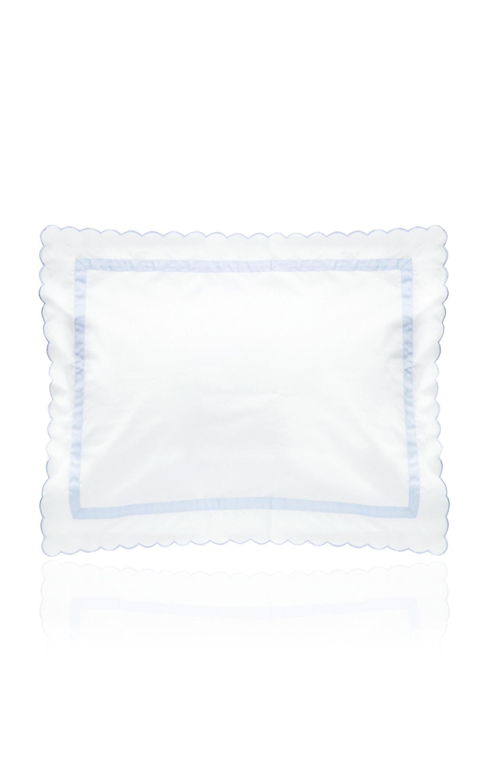 Los Encajeros - Exclusive Europa Satin King Sham - Blue - Moda Operandi by LOS ENCAJEROS