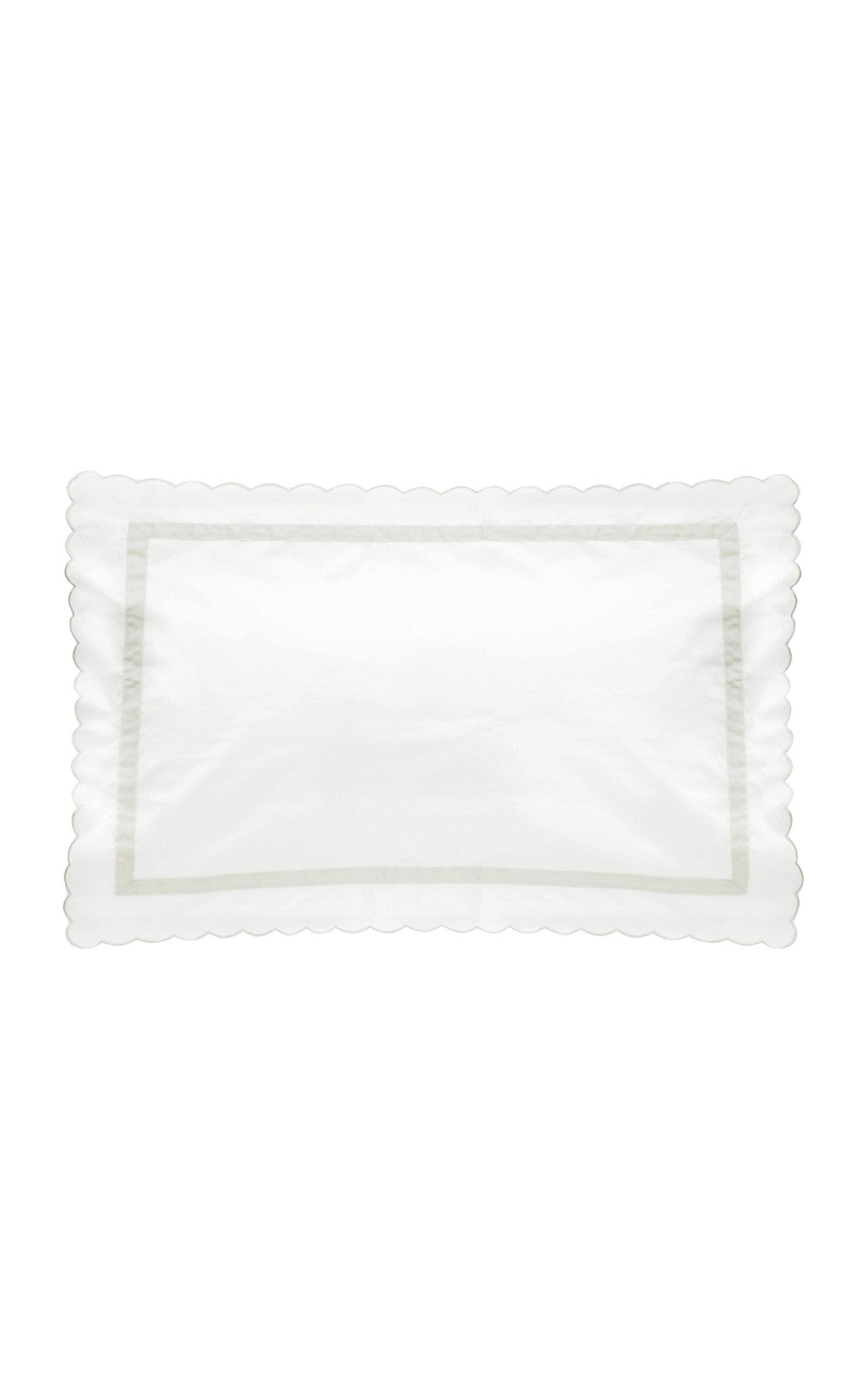Los Encajeros - Exclusive Europa Satin King Sham - Grey - Moda Operandi by LOS ENCAJEROS