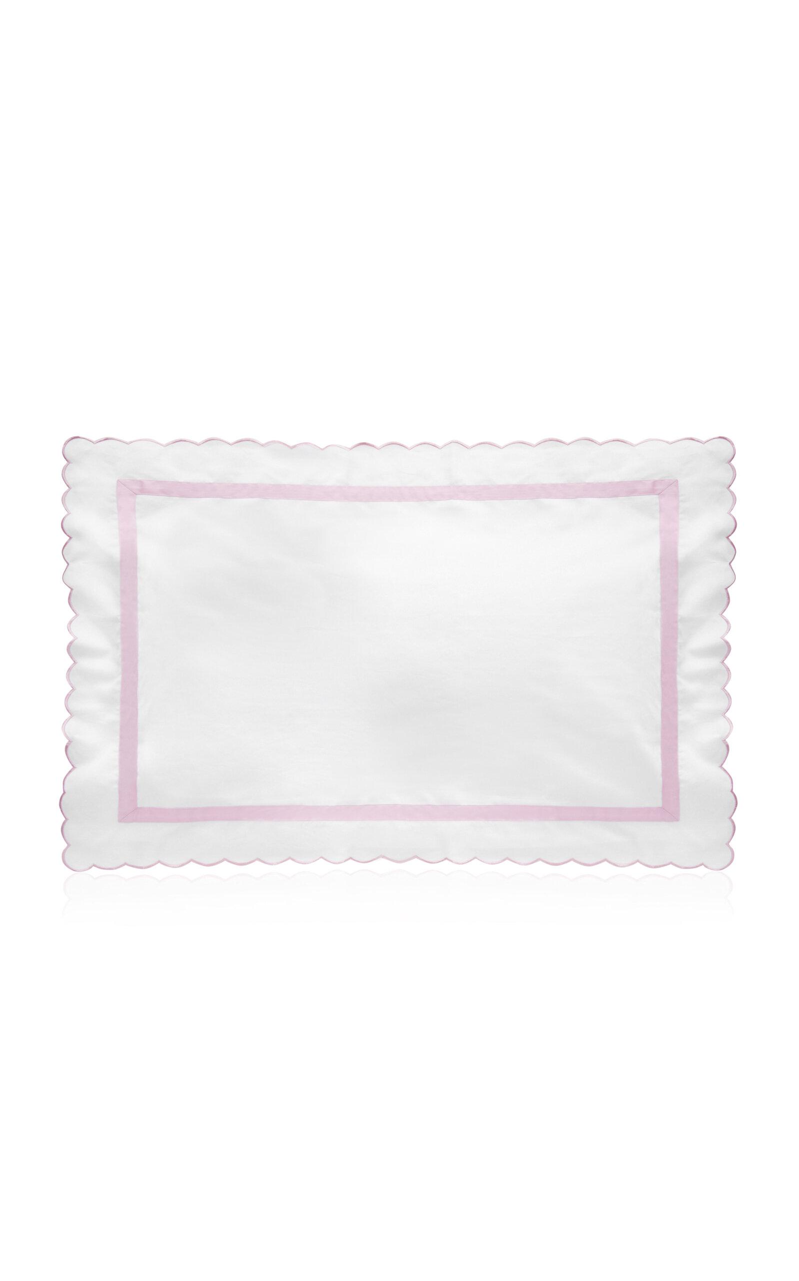 Los Encajeros - Exclusive Europa Satin King Sham - Pink - Moda Operandi by LOS ENCAJEROS