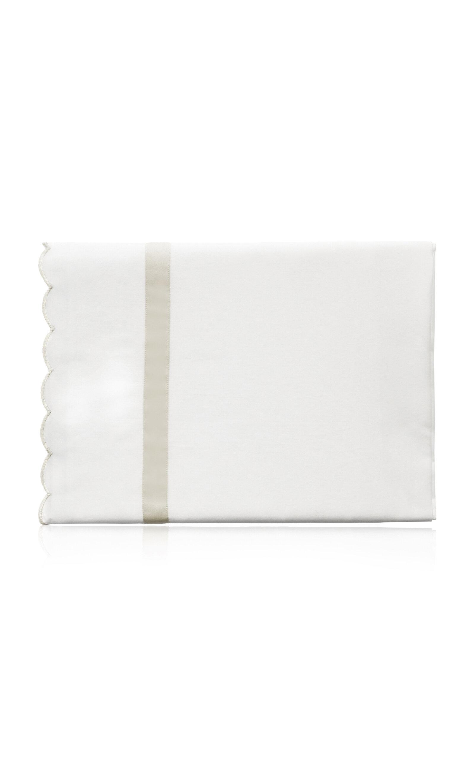 Los Encajeros - Exclusive Europa Satin King Top Sheet - Grey - Moda Operandi by LOS ENCAJEROS