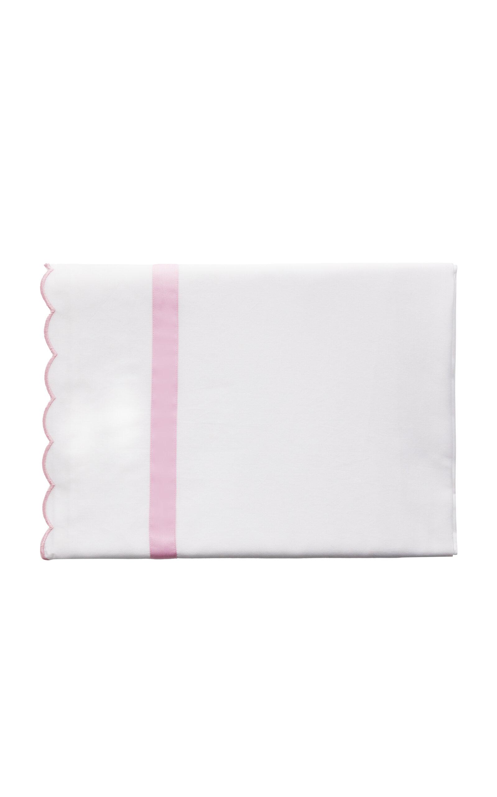 Los Encajeros - Exclusive Europa Satin Queen Top Sheet - Pink - Moda Operandi by LOS ENCAJEROS
