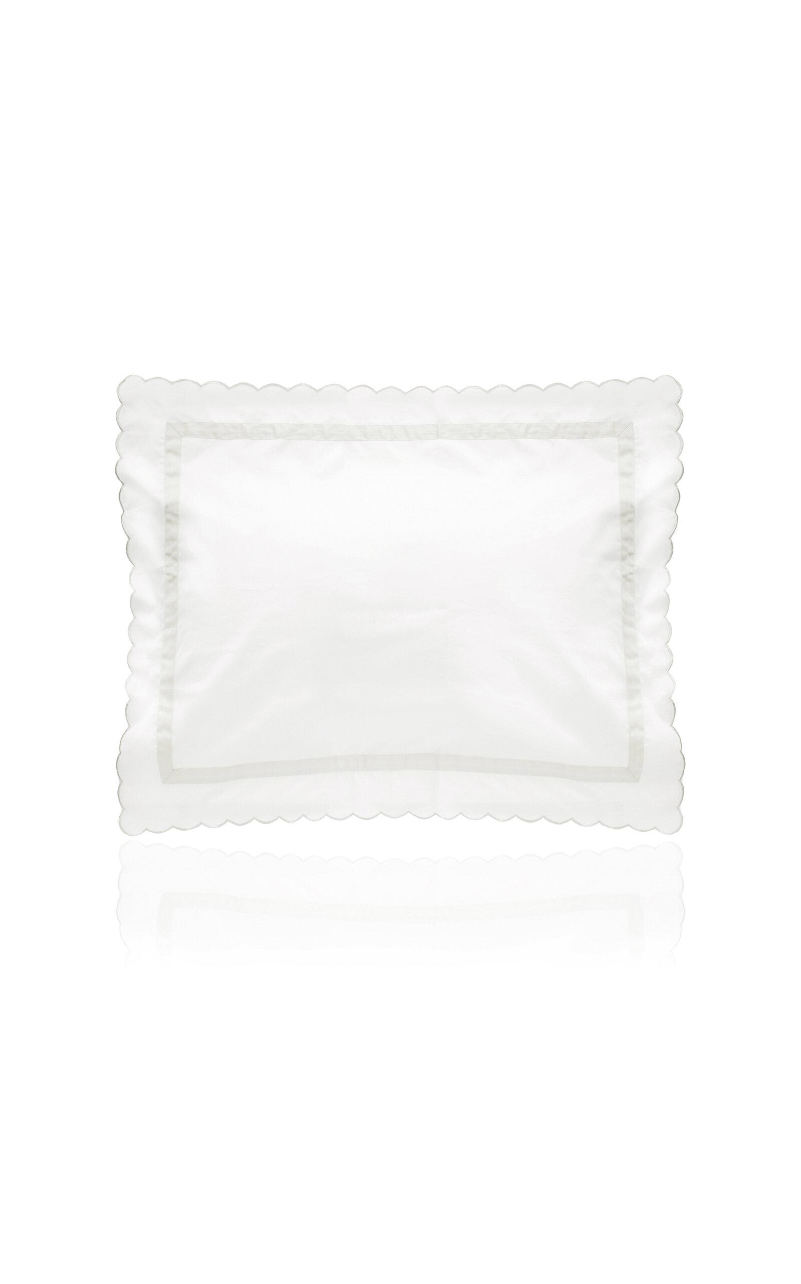 Los Encajeros - Exclusive Europa Satin Standard Sham - Grey - Moda Operandi by LOS ENCAJEROS
