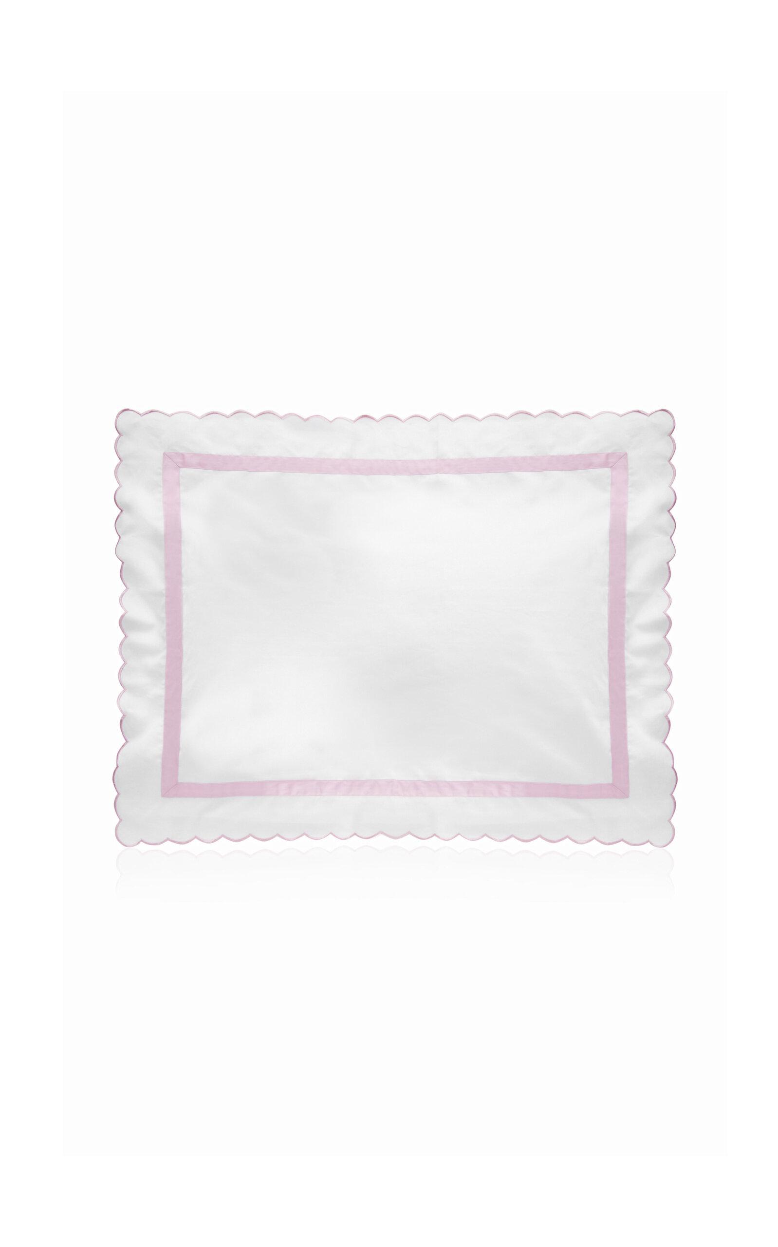 Los Encajeros - Exclusive Europa Satin Standard Sham - Pink - Moda Operandi by LOS ENCAJEROS