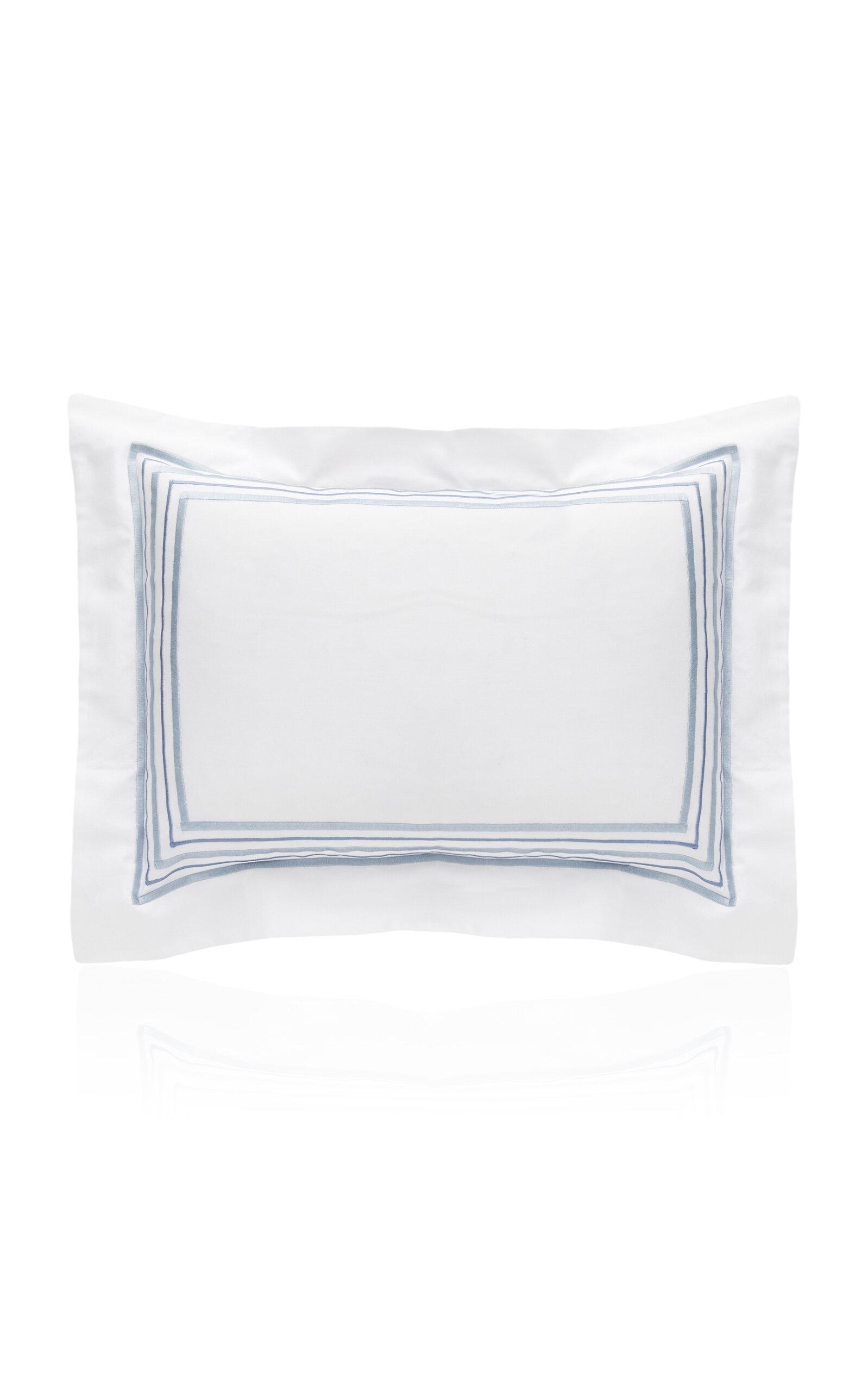 Los Encajeros - Exclusive Five Lineas Satin Boudoir - Blue - Moda Operandi by LOS ENCAJEROS