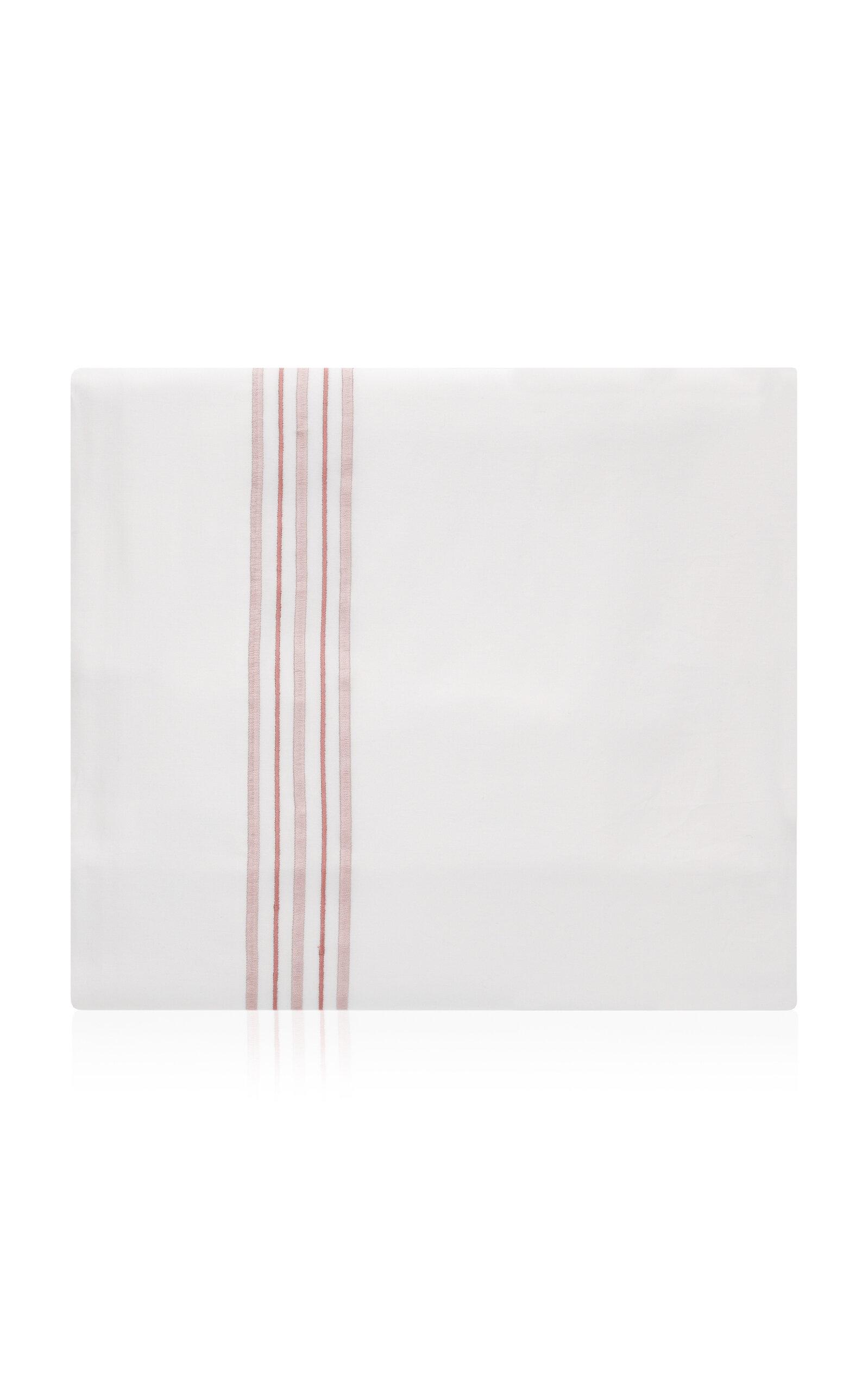 Los Encajeros - Exclusive Five Lineas Satin Queen Top Sheet - Pink - Moda Operandi by LOS ENCAJEROS