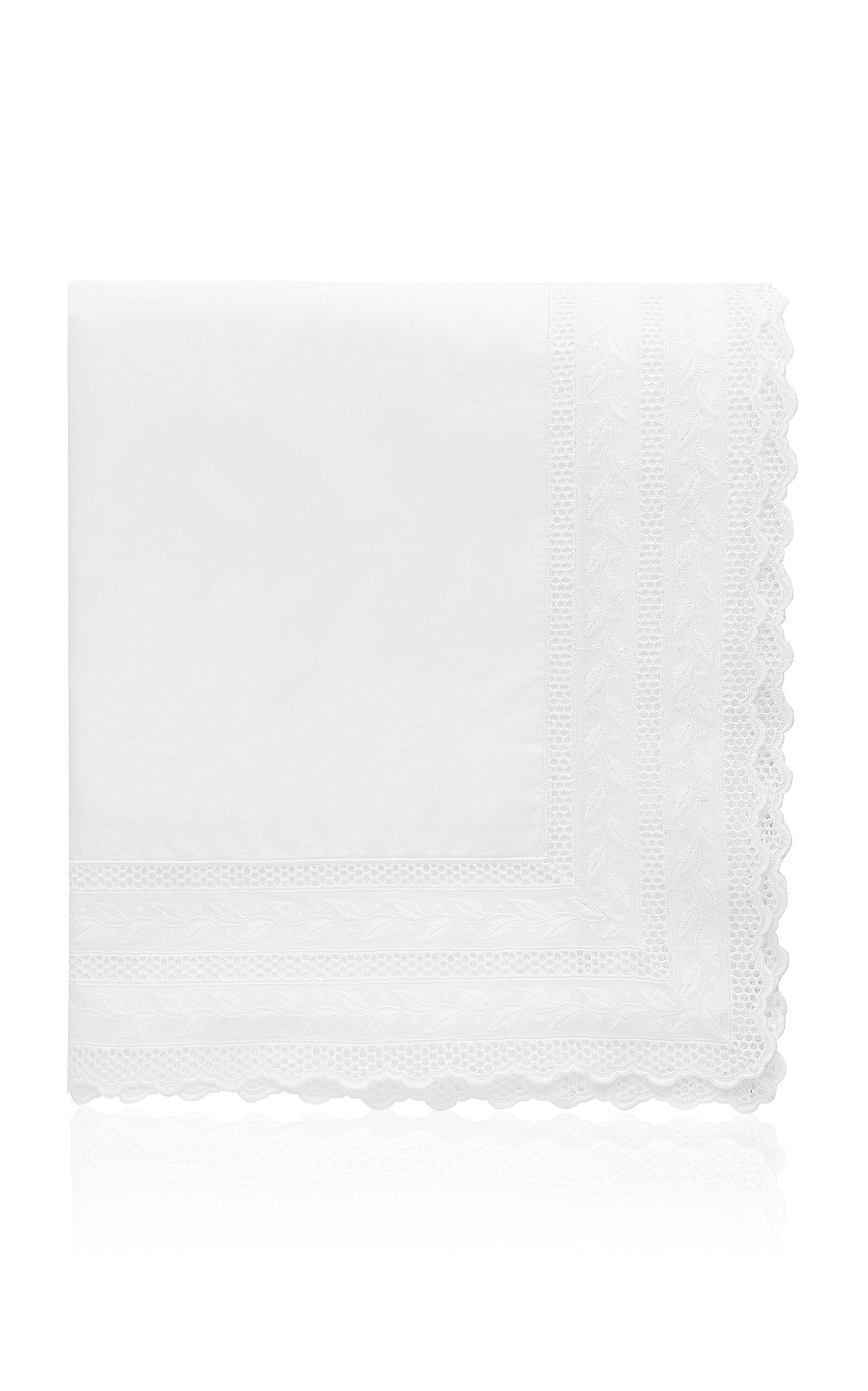 Los Encajeros - Hojas King Duvet Cover - White - Moda Operandi by LOS ENCAJEROS