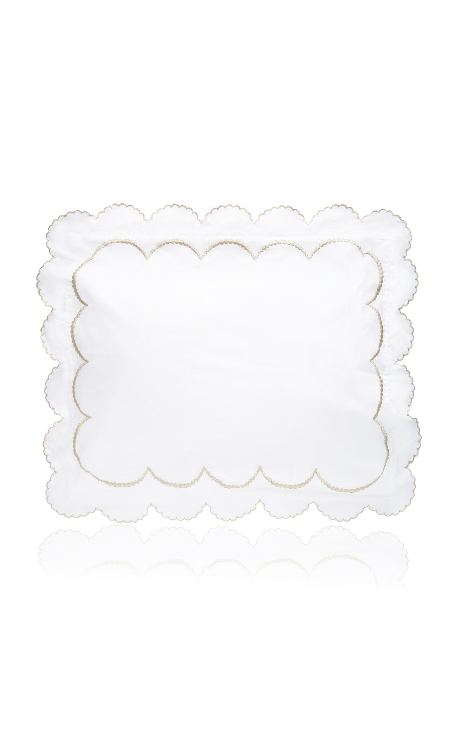 Los Encajeros - Perlas Satin King Sham - Neutral - Moda Operandi by LOS ENCAJEROS