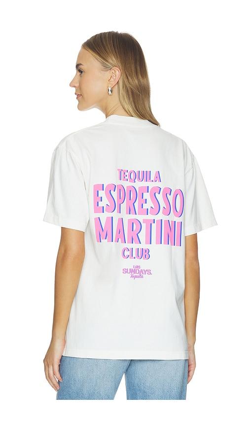 Los Sundays Espresso Martini Tee in White by LOS SUNDAYS