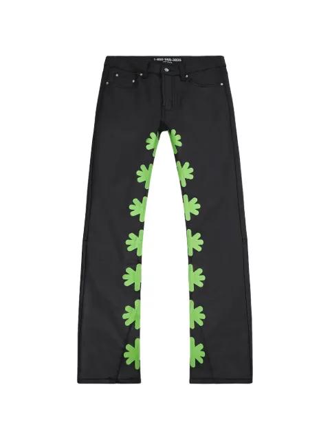 x UNTTLD flower bootcut jeans by LOSTSHDWS