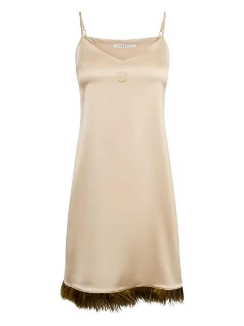 spaghetti-straps feathered nightdress by LOUIS FERAUD