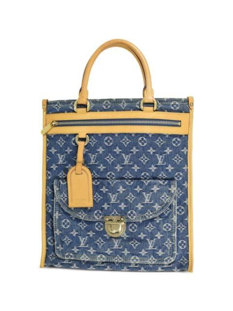 2005 Monogram Shopper denim tote bag by LOUIS VUITTON 