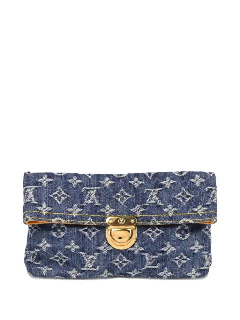2006 Monogram denim clutch bag by LOUIS VUITTON 