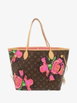 2009 Monogram Roses Neverfull MM tote bag by LOUIS VUITTON 
