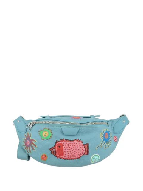 2010-2026 Yayoi Kusama Taurillon Faces Maxi Bumbag belt bag by LOUIS VUITTON 