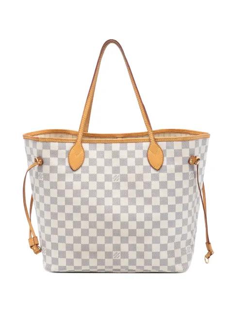 2010 Damier Azur Neverfull MM tote bag by LOUIS VUITTON 