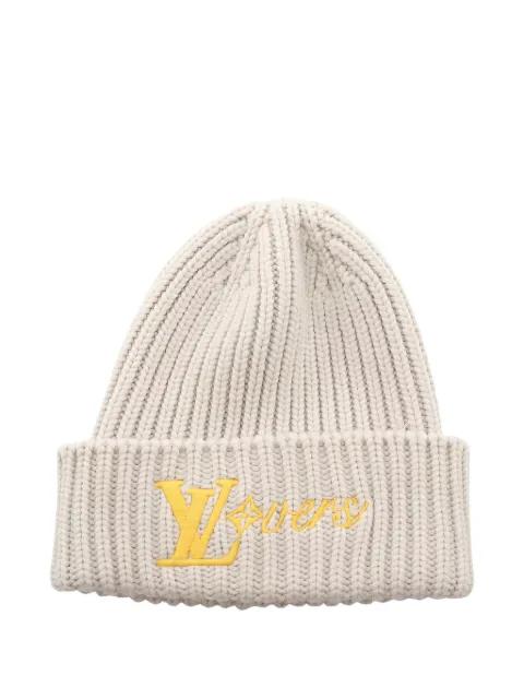 2010s LV-embroidery beanie hat by LOUIS VUITTON 