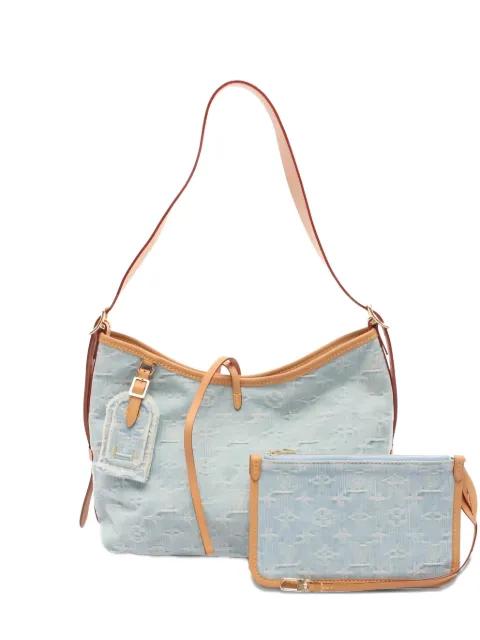 2010s PM Carryall denim monogram shoulder bag by LOUIS VUITTON 2010s PM Carryall denim monogram shoulder bag by LOUIS VUITTON