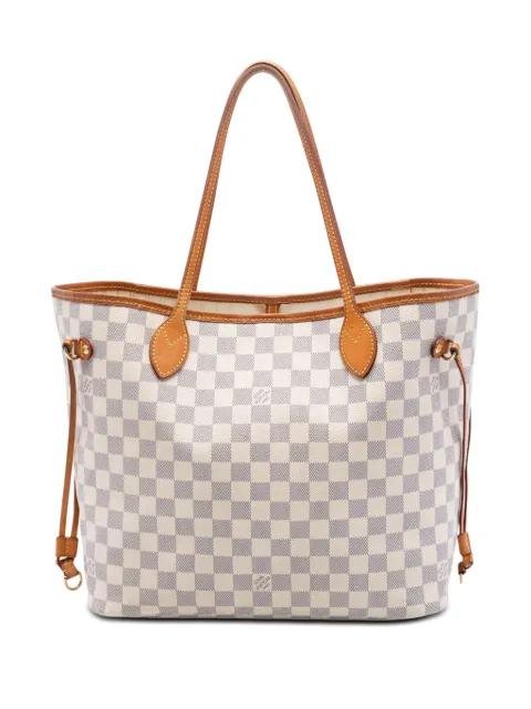 2011 Damier Azur Neverfull MM tote bag by LOUIS VUITTON 