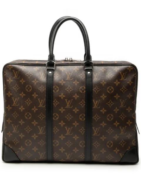 2011 Monogram Macassar Porte Documents Voyage GM business bag by LOUIS VUITTON 