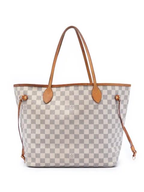 2012 Damier Azur Neverfull MM tote bag by LOUIS VUITTON 