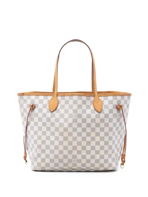 2013 Damier Azur Neverfull MM tote bag by LOUIS VUITTON 