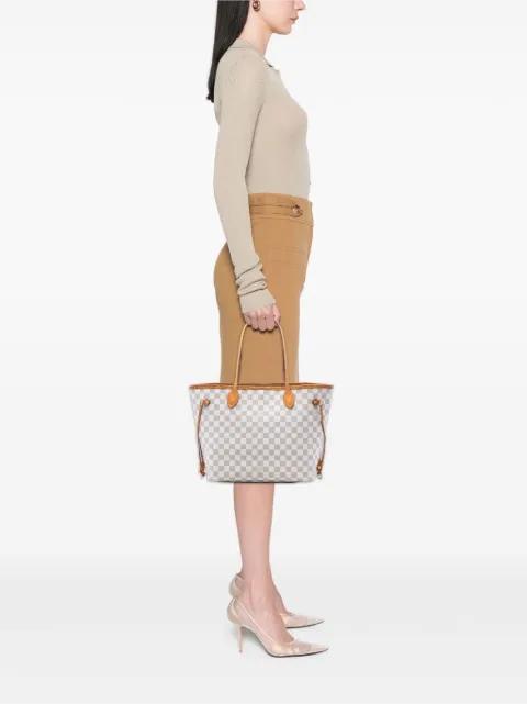 2014 Damier Azur Neverfull MM tote bag by LOUIS VUITTON 