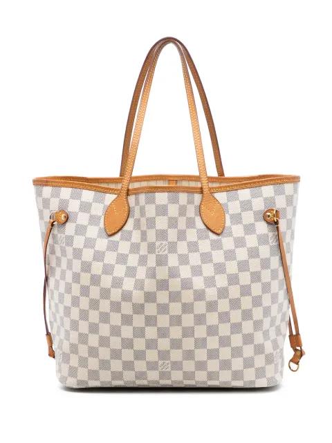 2015 Damier Azur Neverfull MM tote bag by LOUIS VUITTON 