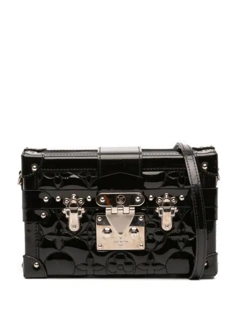 2017 Monogram Vernis Fleur Petite Malle crossbody bag by LOUIS VUITTON 