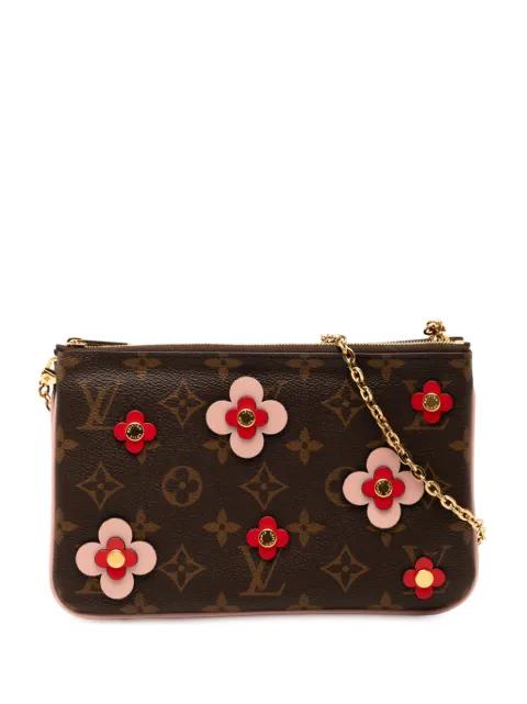 2018 Monogram Blooming Flowers Double Zip Pochette crossbody bag by LOUIS VUITTON 