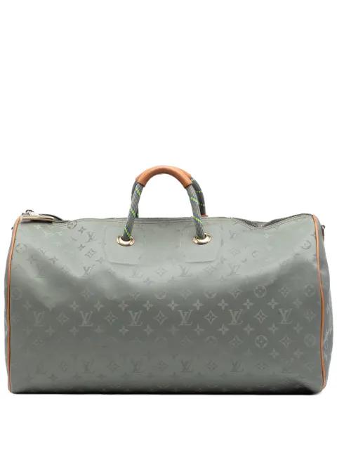 2018 Monogram Titanium Keepall Bandouliere 50 travel bag by LOUIS VUITTON 