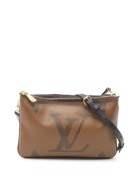 2020 Monogram Giant Reverse Double Zip Pochette crossbody bag by LOUIS VUITTON 