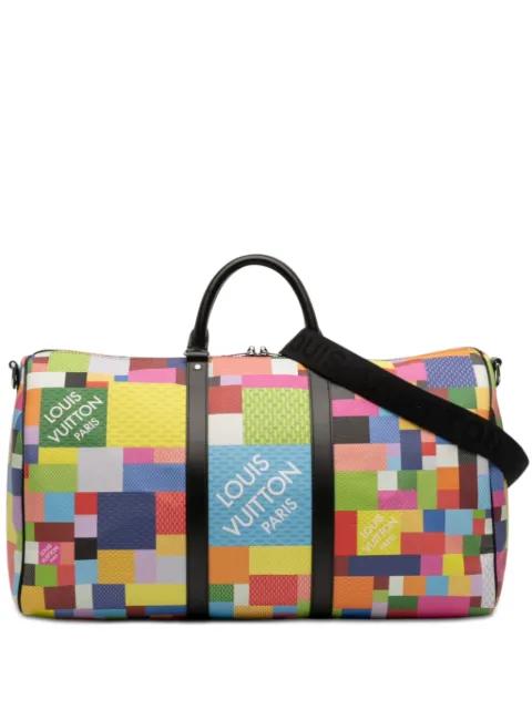 2021 Multicolor Damier Graphite 3D Keepall Bandouliere 50 travel bag by LOUIS VUITTON 