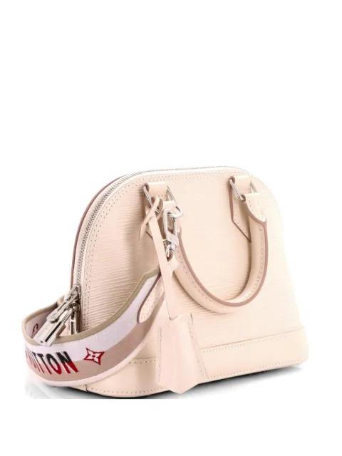 Alma Handbag Epi Leather with Logo Jacquard Strap BB shoulder bag by LOUIS VUITTON 