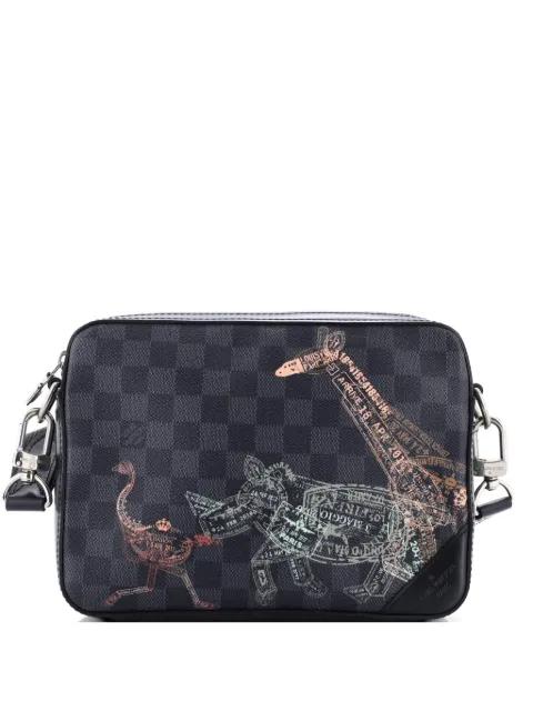 Audio Case Macassar Monogram Canvas satchel by LOUIS VUITTON 