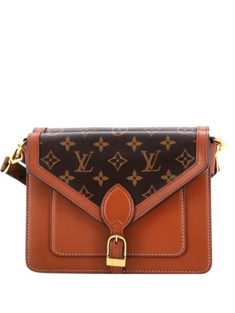Biface Handbag Leather and Reverse Monogram Canvas shoulder bag by LOUIS VUITTON 