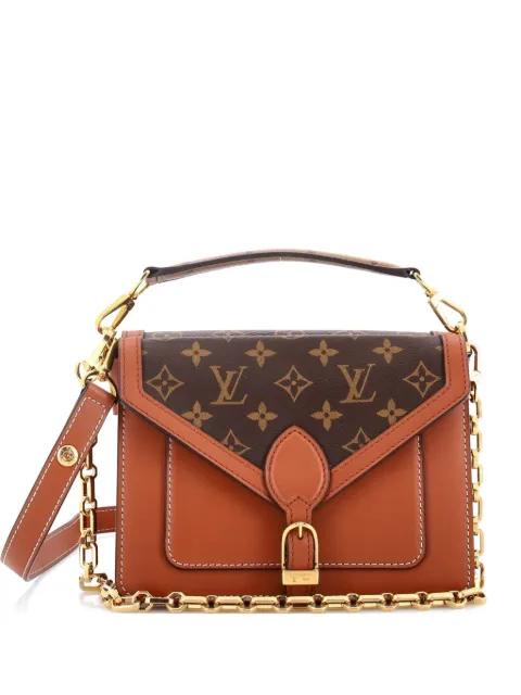 Biface Handbag Leather and Reverse Monogram Canvas shoulder bag by LOUIS VUITTON 