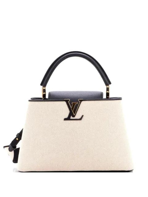 Capucines Bag Canvas with Taurillon Leather PM satchel by LOUIS VUITTON 