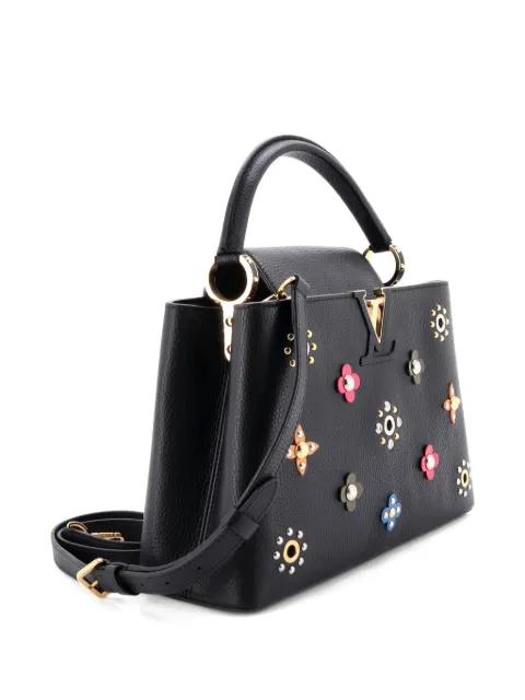Capucines Bag Leather with Embellished Detail PM satchel by LOUIS VUITTON 